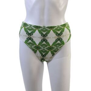 Nomads Womens Current Bikini Bottoms II - Pothos Print + Nephrite Size XS